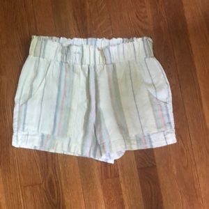 Size Medium Indogo Rein multi-color pastel linen shorts